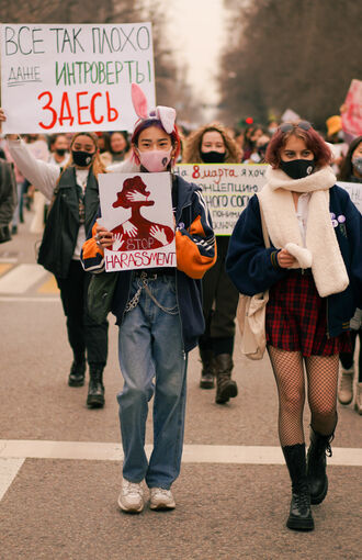 Крупнейший женский марш в истории Казахстана