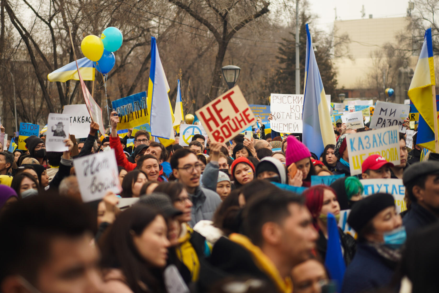 How Almatians are rallying in support of Ukraine and against the war 