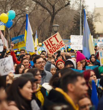 How Almatians are rallying in support of Ukraine and against the war 